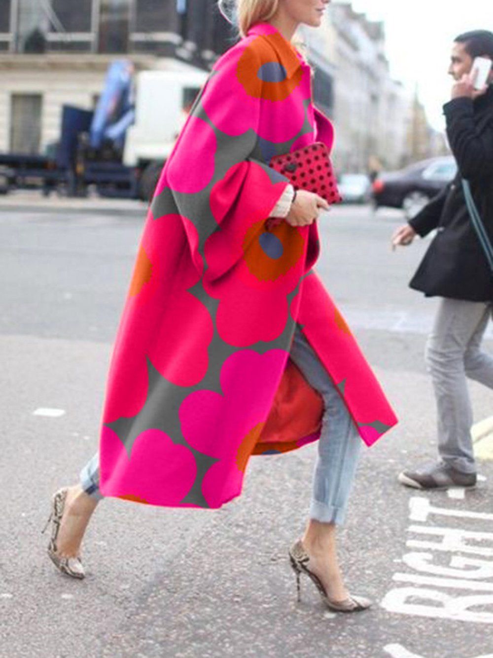 Women's Printed Coat with Long & Stylish | EB
