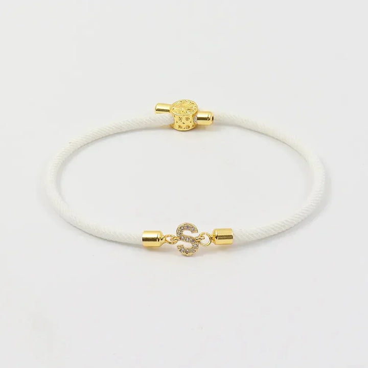 Calla Customizable Bracelet with Engraved Initial - Elena Harper