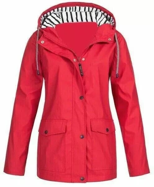 Women's Waterproof Hooded Jacket with Practical Pockets
