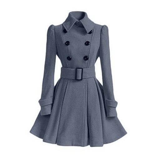 Women's Double Breasted Windbreaker Trench Coat