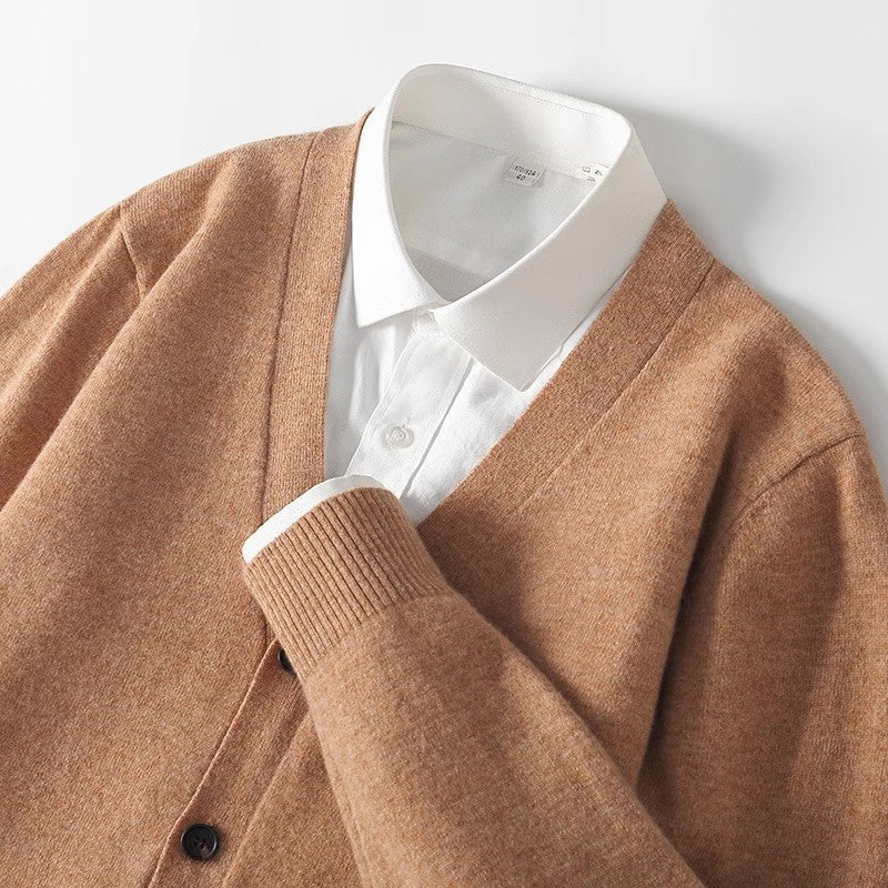 Men's Classic Button-Down Cardigan Sweater for Versatile Layering