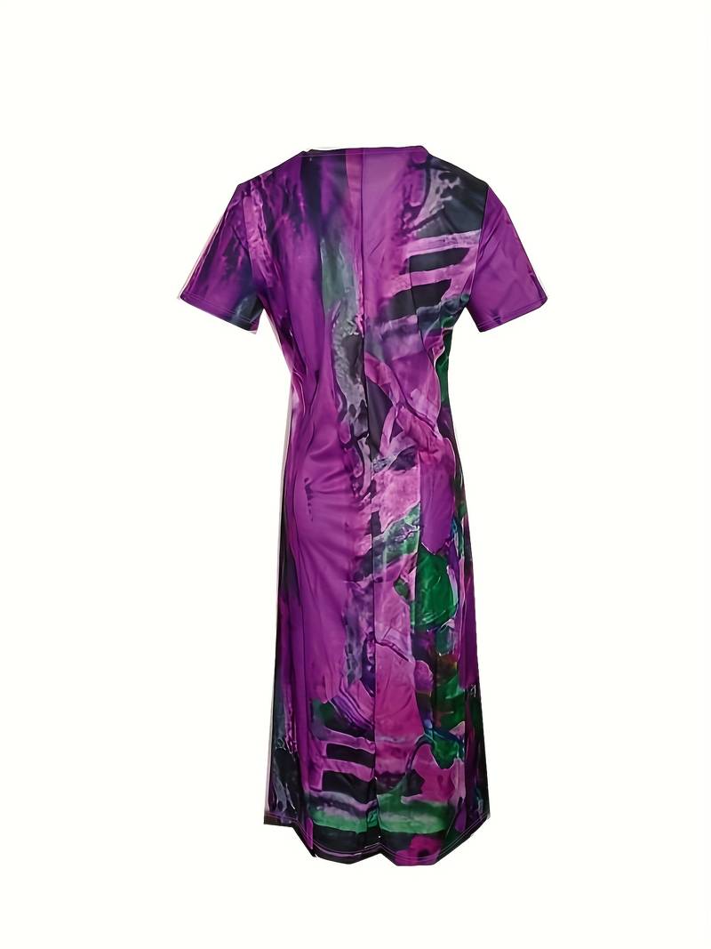 Abiyah - Casual Bohemian Short Sleeve Dress