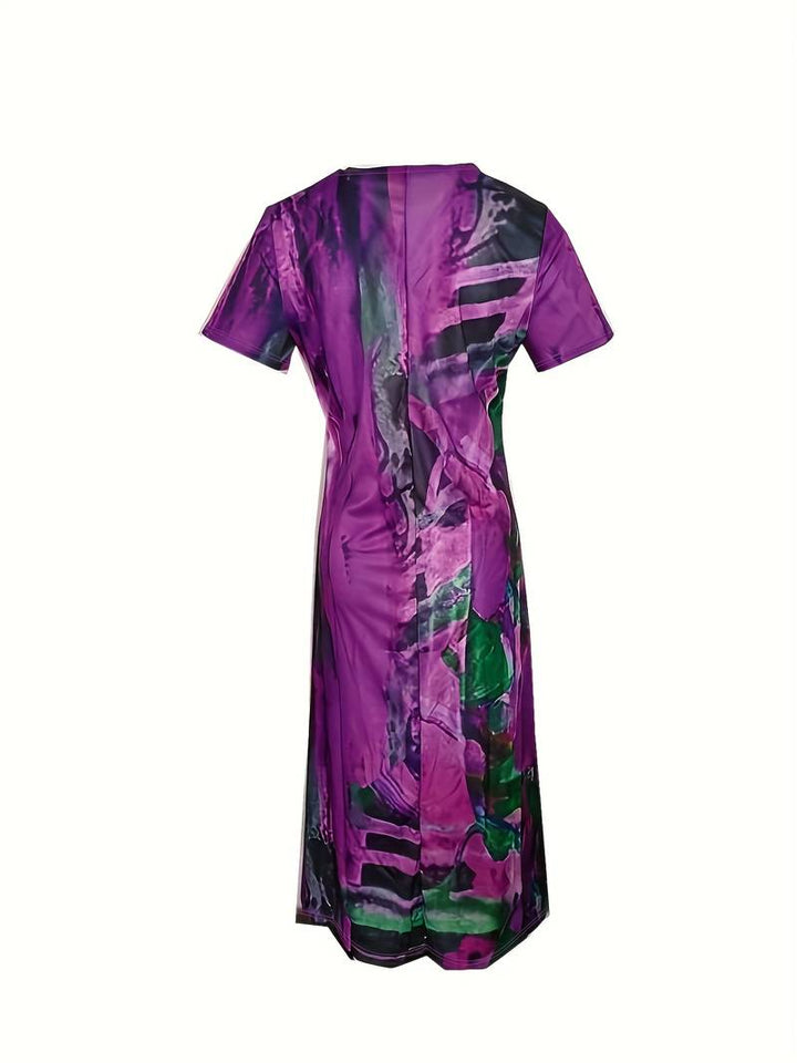 Abiyah - Casual Bohemian Short Sleeve Dress