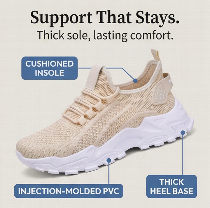 Aerloom Women's Breathable Knit Sneakers for All Day Comfort - Elena Harper