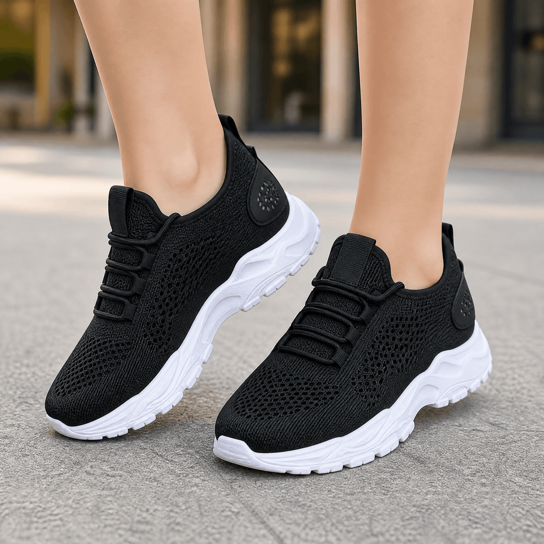 Aerloom Women's Breathable Knit Sneakers for All Day Comfort - Elena Harper