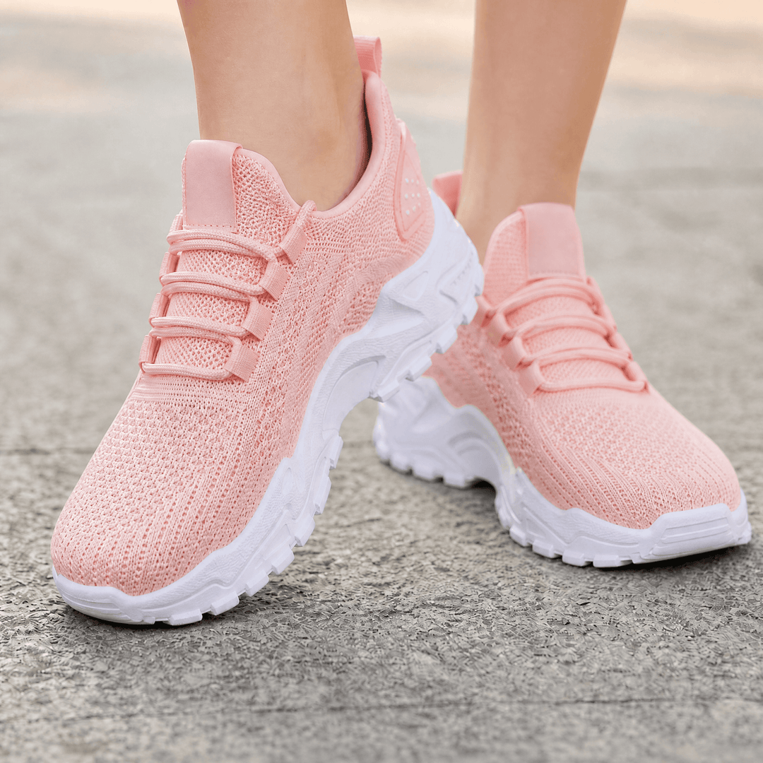Aerloom Women's Breathable Knit Sneakers for All Day Comfort - Elena Harper