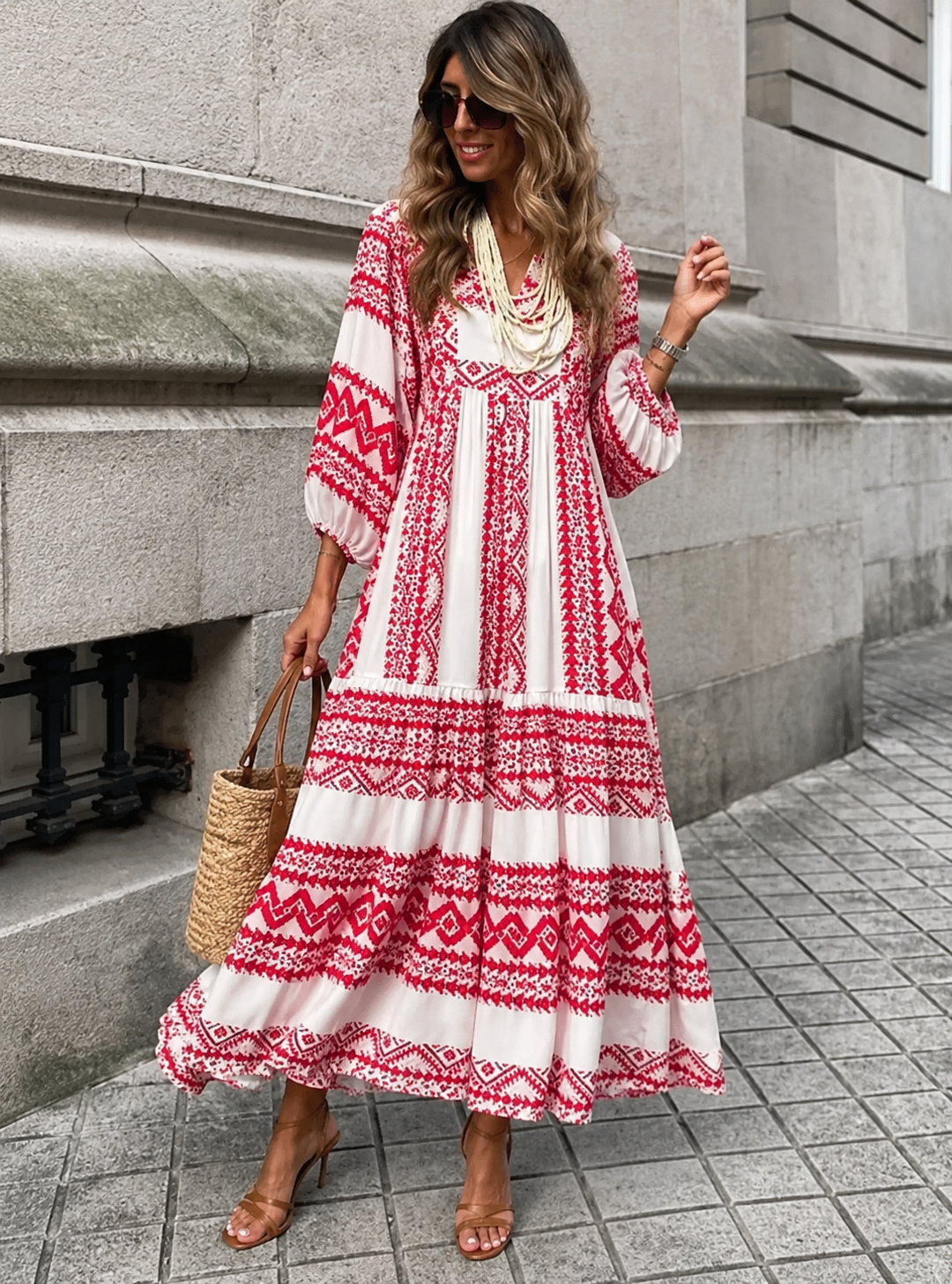 Bellona™ | Bohemian Belly-Camouflaging Floral Dress