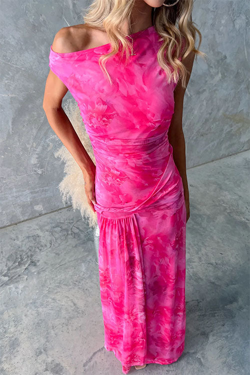 Diana Elegant Printed Maxi Dress, view 10 - Elena Harper