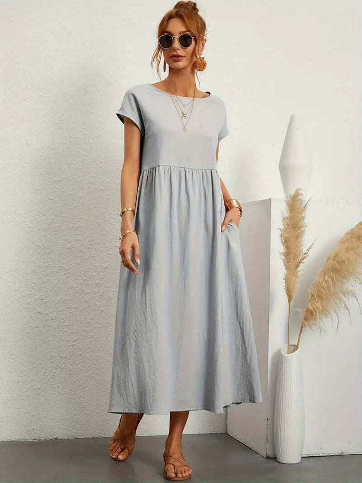 Summer Sleeveless Dress with Handbag - Elena Harper