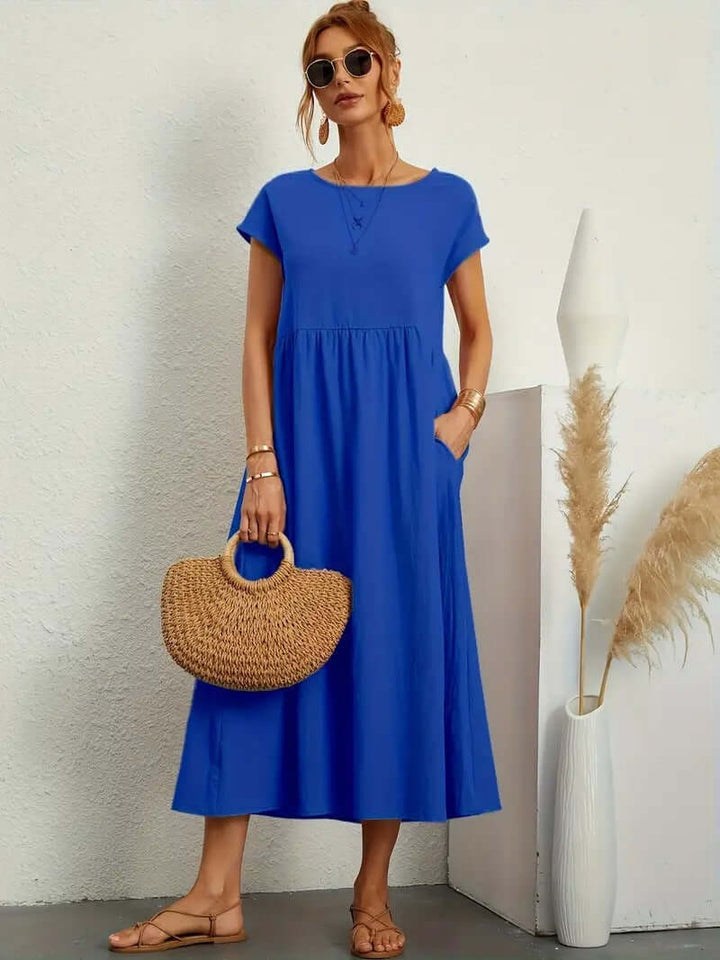 Summer Sleeveless Dress with Handbag, view 6 - Elena Harper