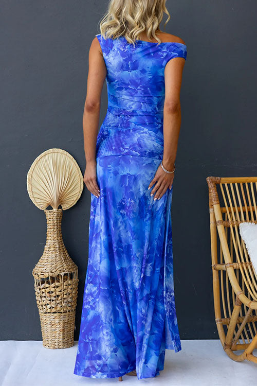 Diana Elegant Printed Maxi Dress, view 4 - Elena Harper