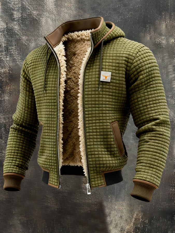 Olivier - Chic Textured Sherpa-Lined Jacket