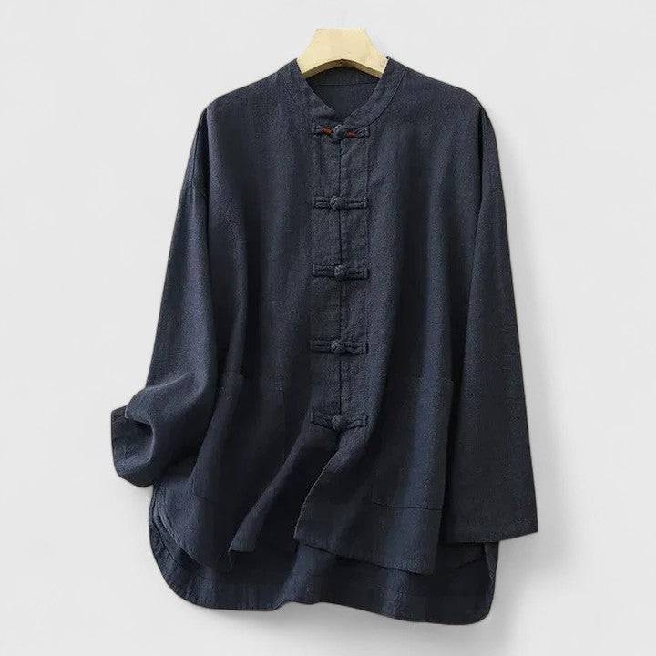 Cassiopeia™ comfortable shirt by Emma & Rose Cape Town, featuring a relaxed fit and soft fabric in a stylish design.