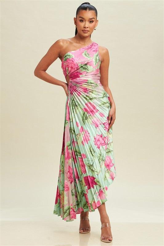 Adry - Midi dress with pleated cuts