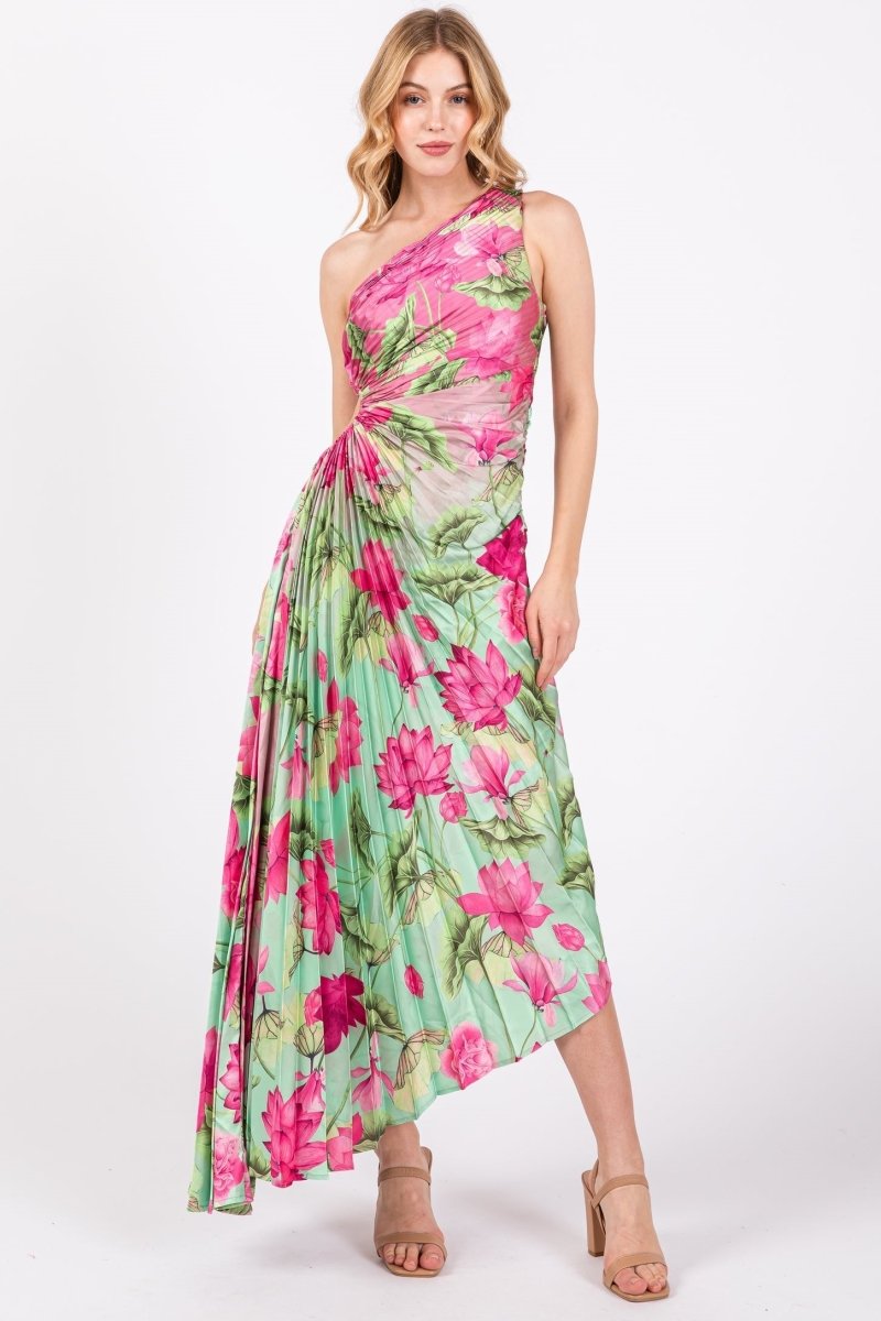 Adry - Midi dress with pleated cuts