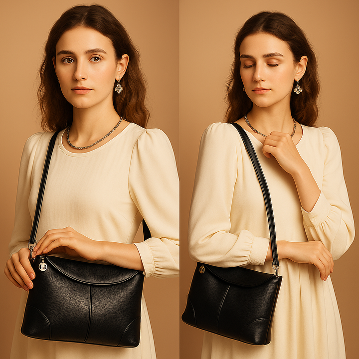 Anti-theft vegan leather crossbody bag for women Amelia - Elena Harper