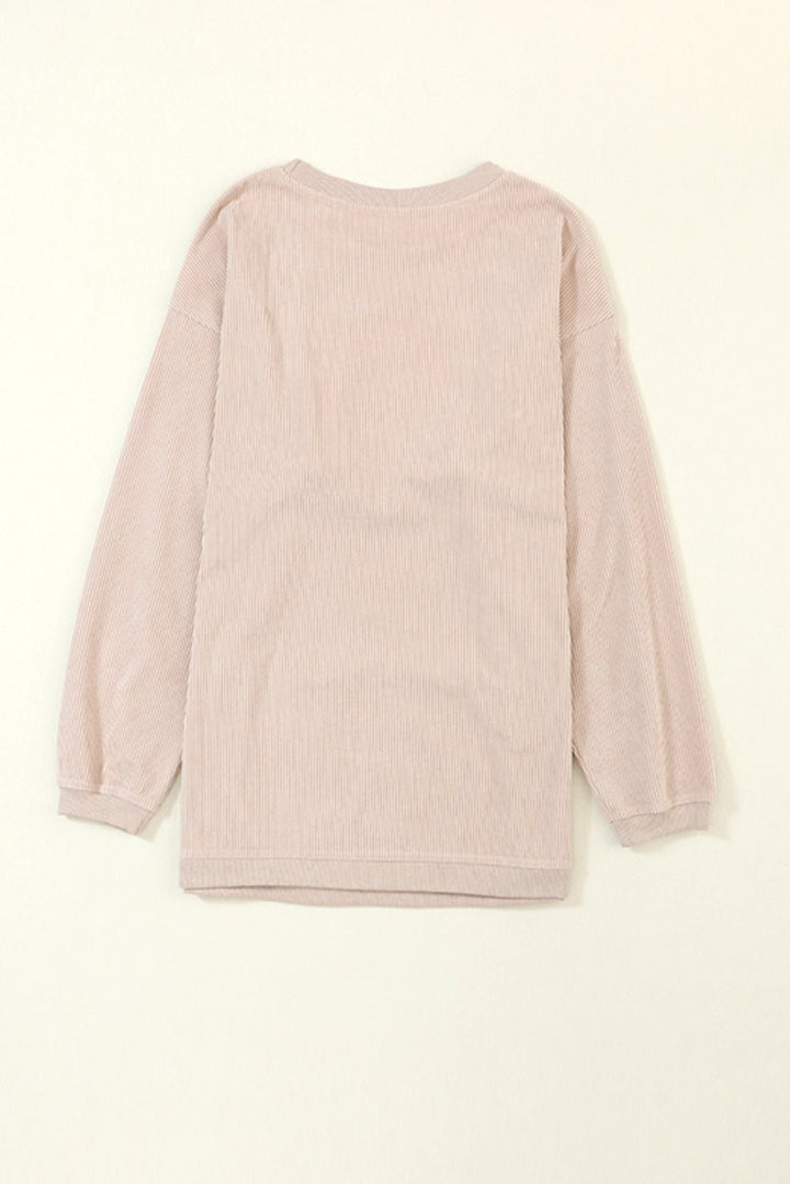 Emma & Rose ribbed knit oversized sweatshirt — women's knitwear