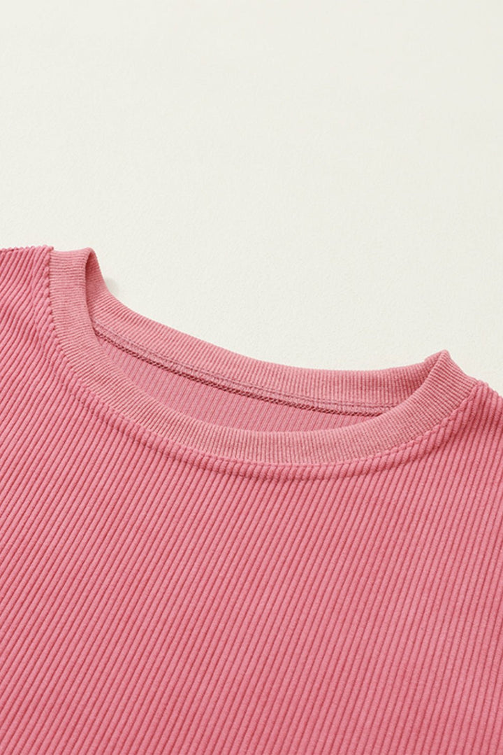 Emma & Rose ribbed knit oversized sweatshirt — women's knitwear
