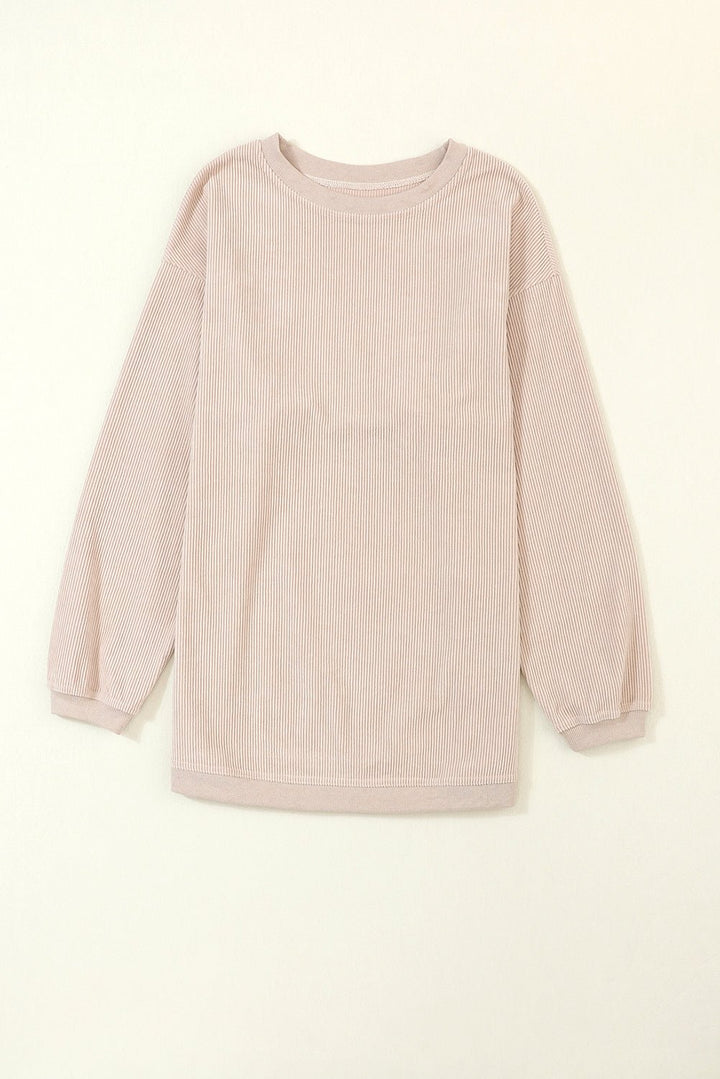 Emma & Rose ribbed knit oversized sweatshirt — women's knitwear