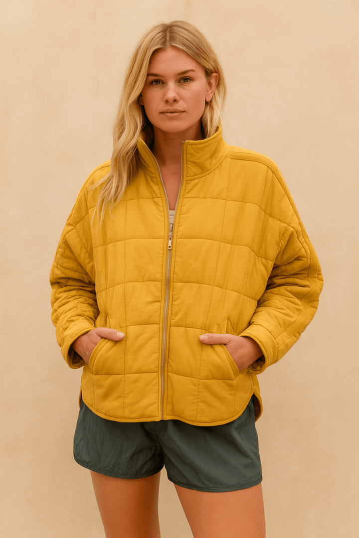 April Lightweight Compact Zip Puffer Jacket - Elena Harper