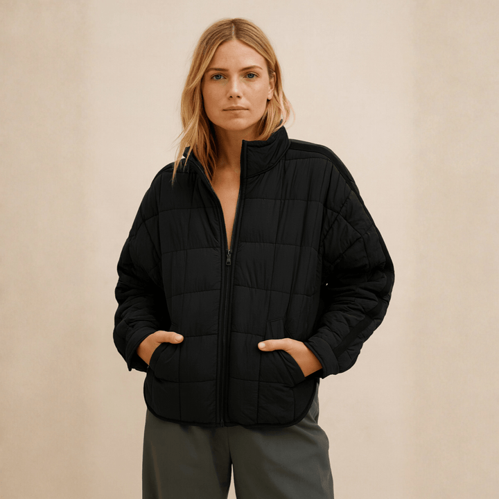 April Lightweight Compact Zip Puffer Jacket - Elena Harper