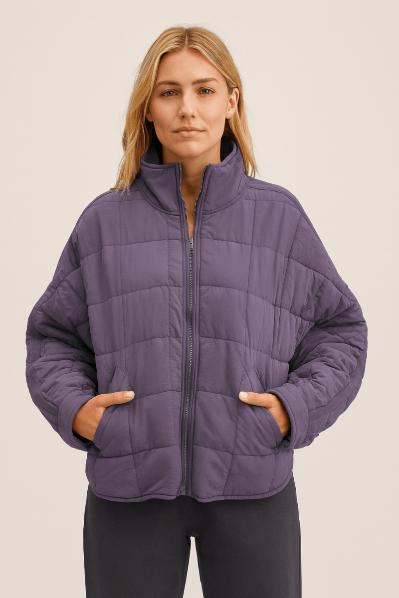 April Lightweight Compact Zip Puffer Jacket - Elena Harper