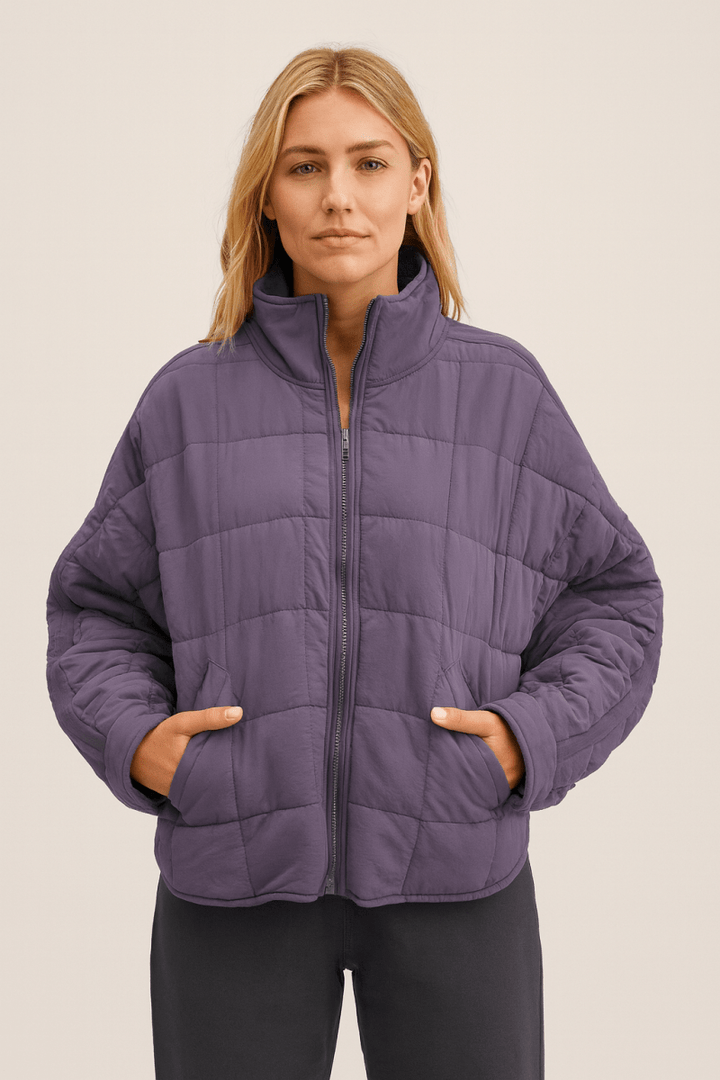 April Lightweight Compact Zip Puffer Jacket - Elena Harper