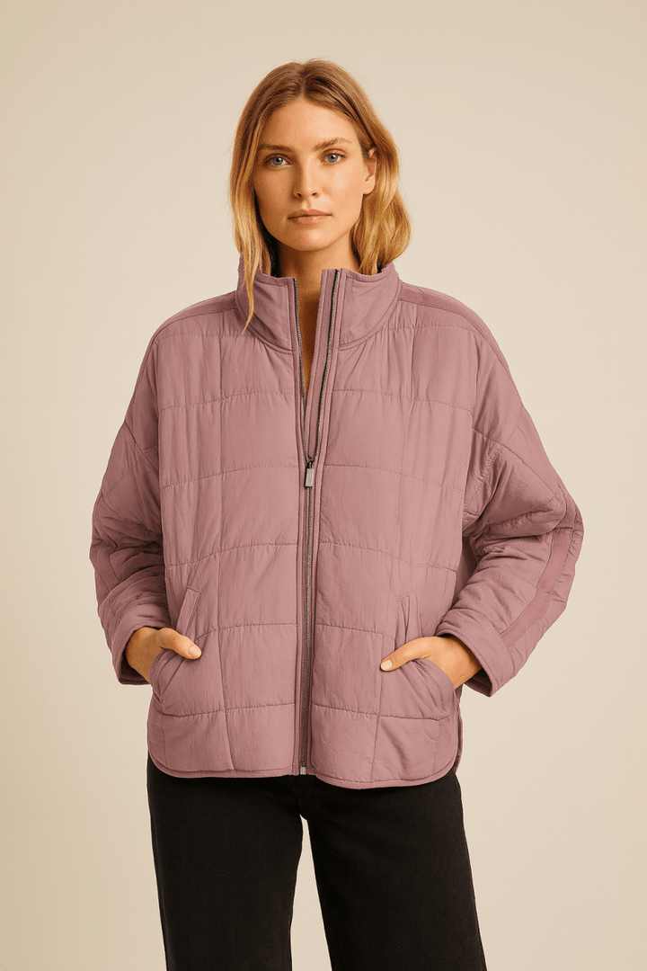 April Lightweight Compact Zip Puffer Jacket - Elena Harper