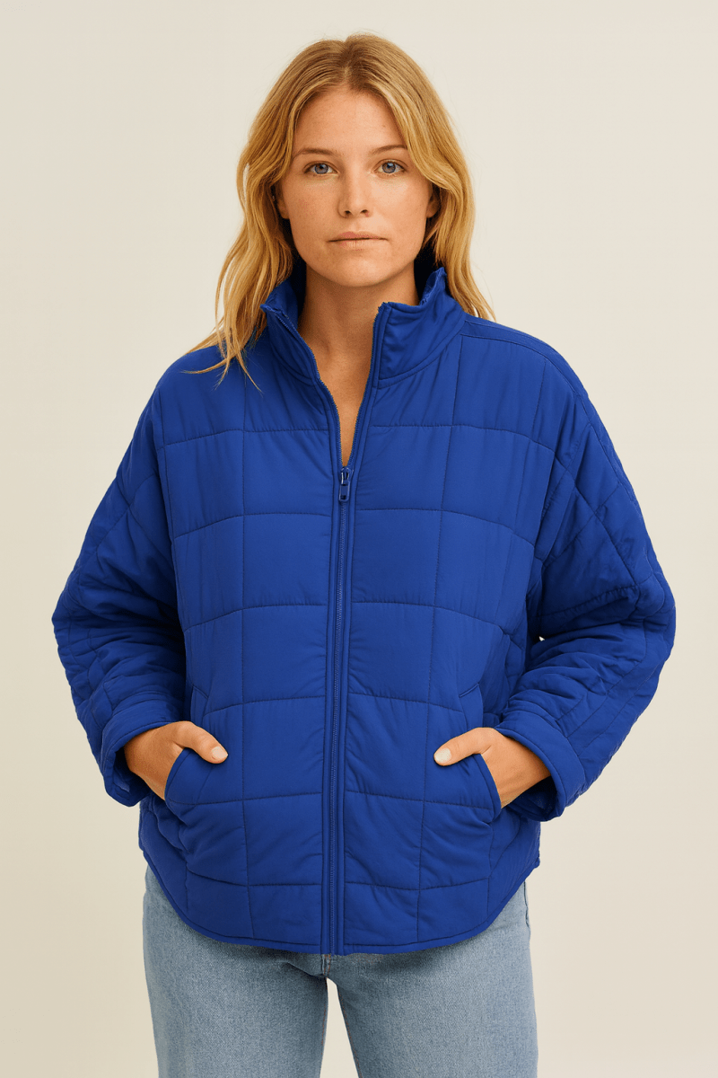 April Lightweight Compact Zip Puffer Jacket - Elena Harper