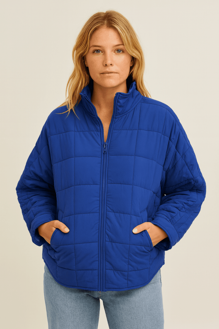 April Lightweight Compact Zip Puffer Jacket - Elena Harper