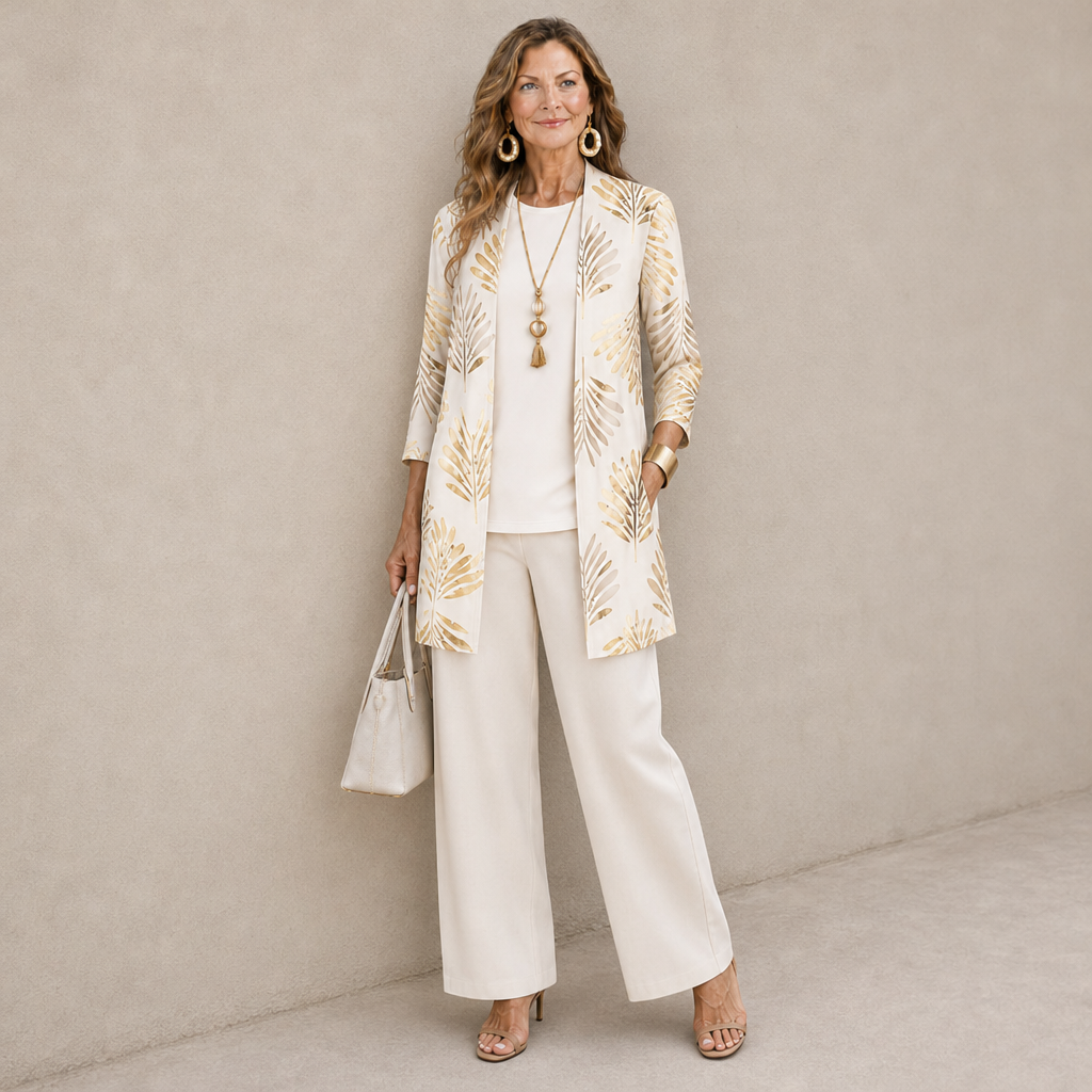 Apt Printed Three-Piece Set