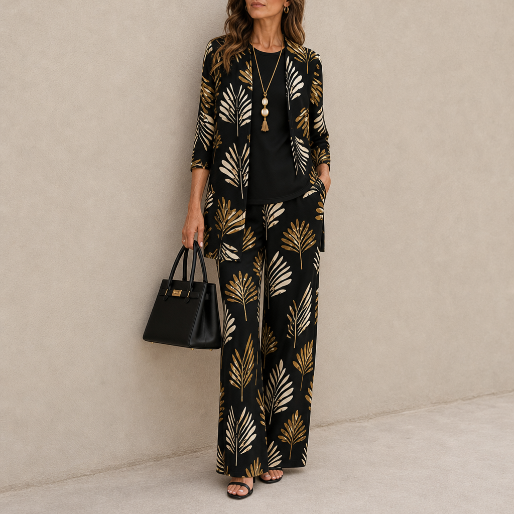 Apt Printed Three-Piece Set