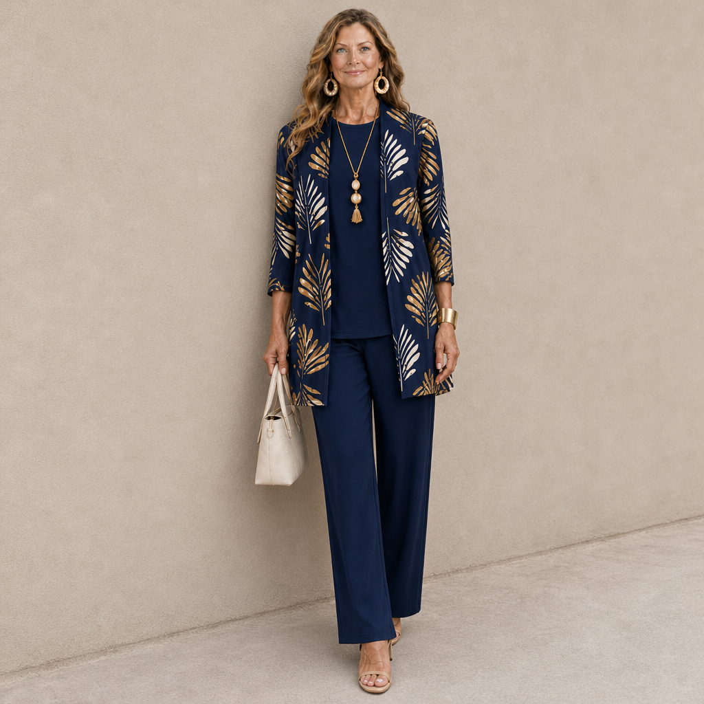 Apt Printed Three-Piece Set