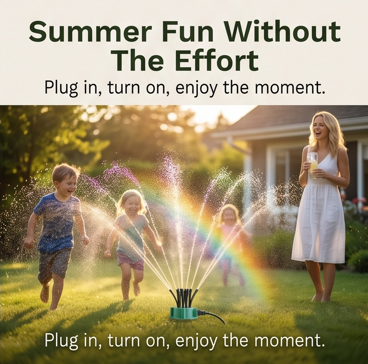 Aquava 360° Multi-Arm Garden Sprinkler - Elena Harper