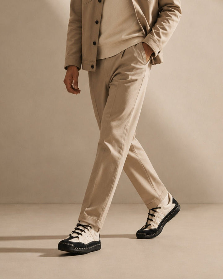 Low Leather Sneakers - Casual Model with Premium Leather