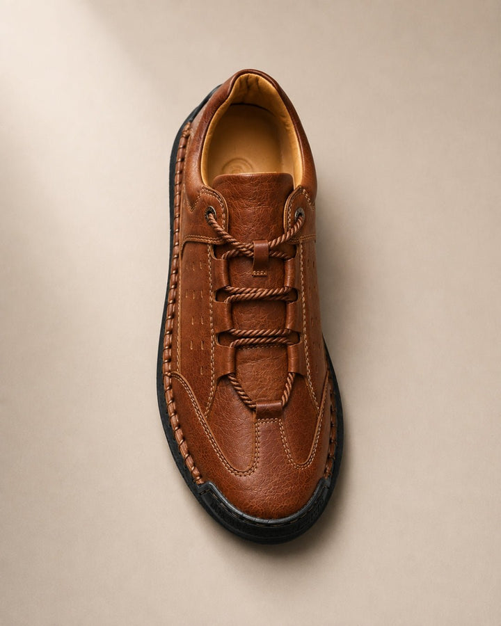 Low Leather Sneakers - Casual Model with Premium Leather