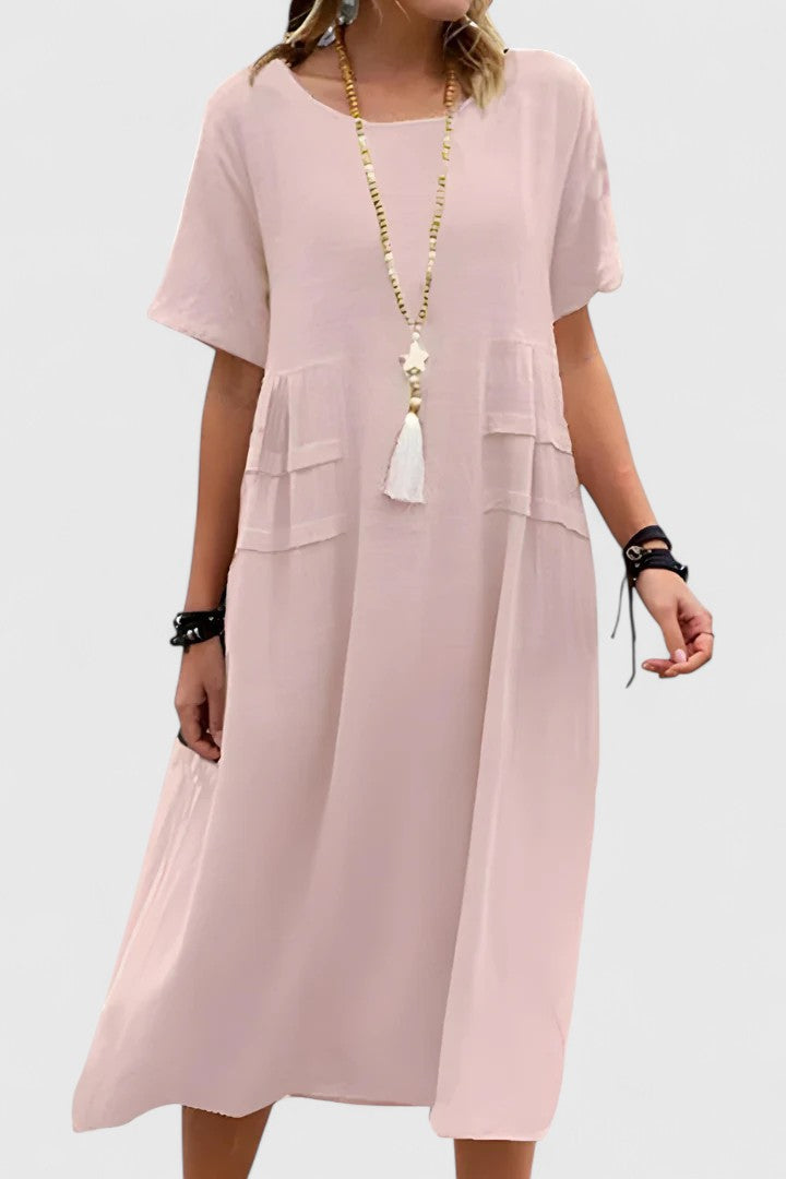 Elizabeth Relaxed Elegance Midi Dress - Elena Harper