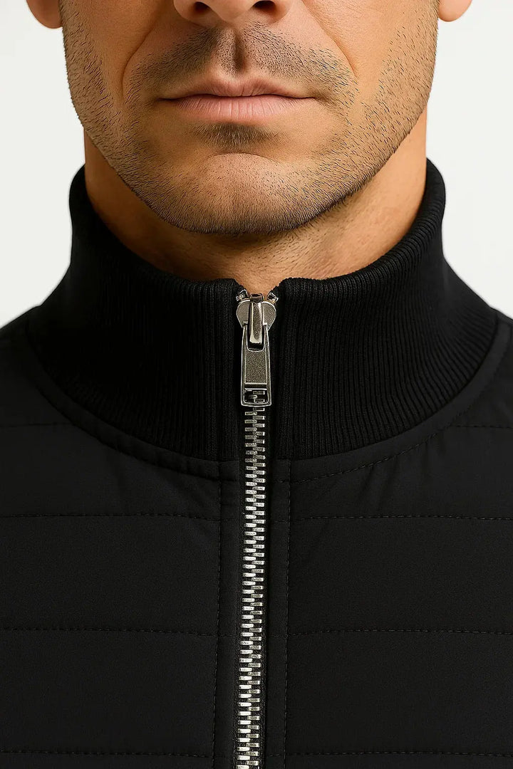 Men's Montarello Quilted Jacket, Hybrid Knit Sleeves