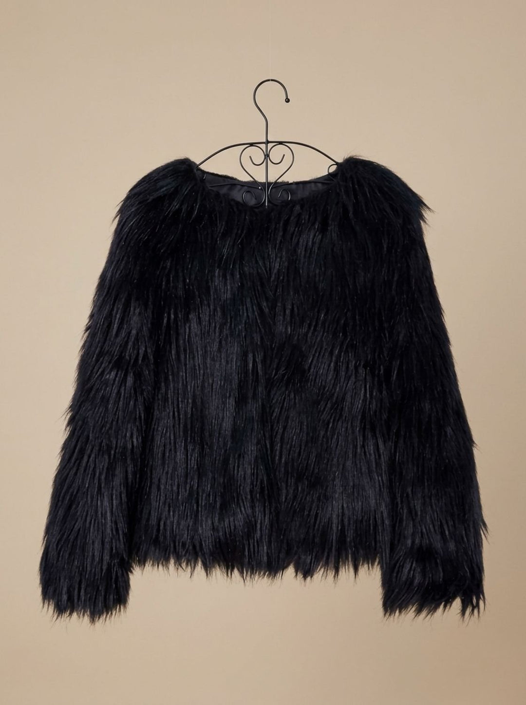 Roos | Aveline Women's Faux Fur Coat with Round Neck and Open Front