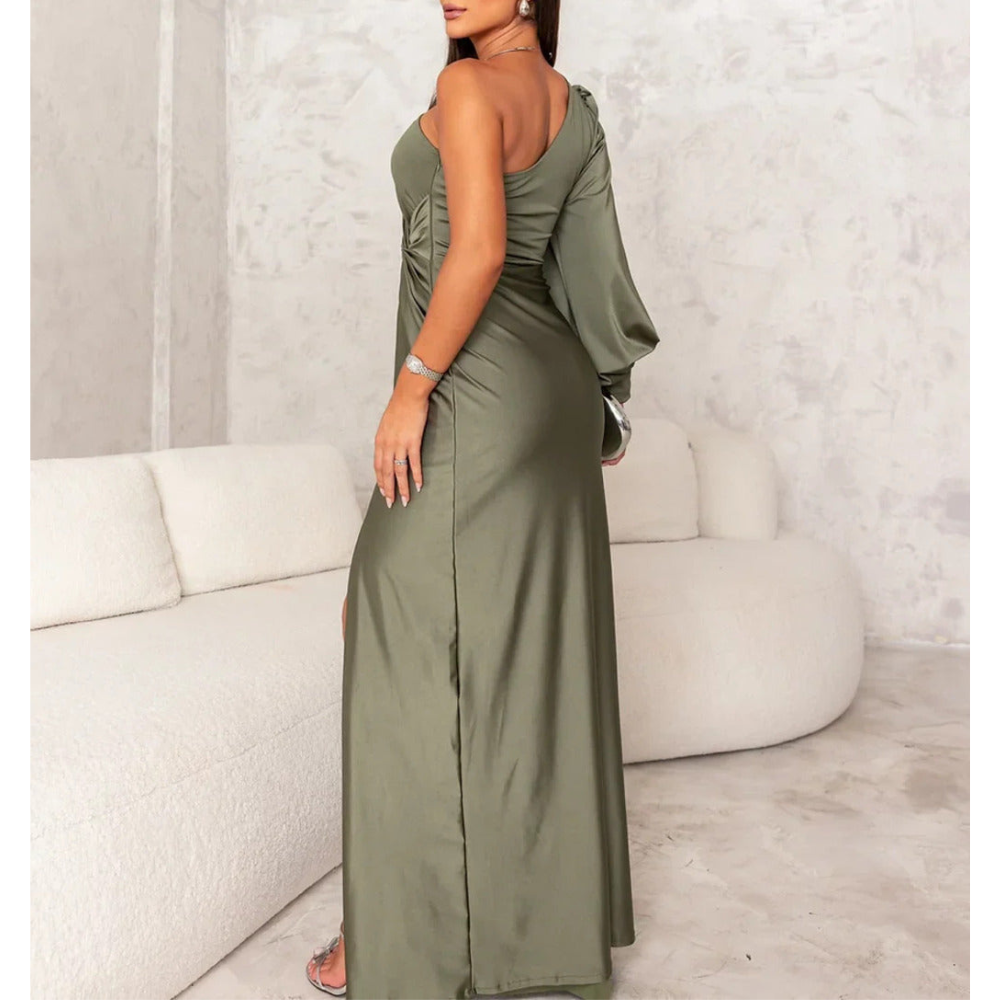 Evening Dress for Women One Shoulder Asymmetrical Tailored Formal