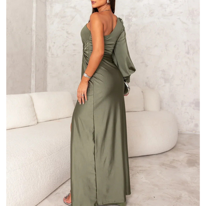 Evening Dress for Women One Shoulder Asymmetrical Tailored Formal