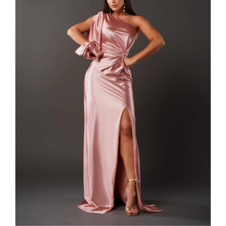 Evening Dress for Women One Shoulder Asymmetrical Tailored Formal