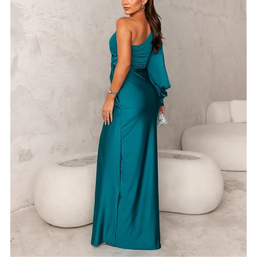 Evening Dress for Women One Shoulder Asymmetrical Tailored Formal