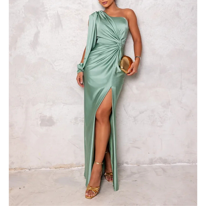 Evening Dress for Women One Shoulder Asymmetrical Tailored Formal