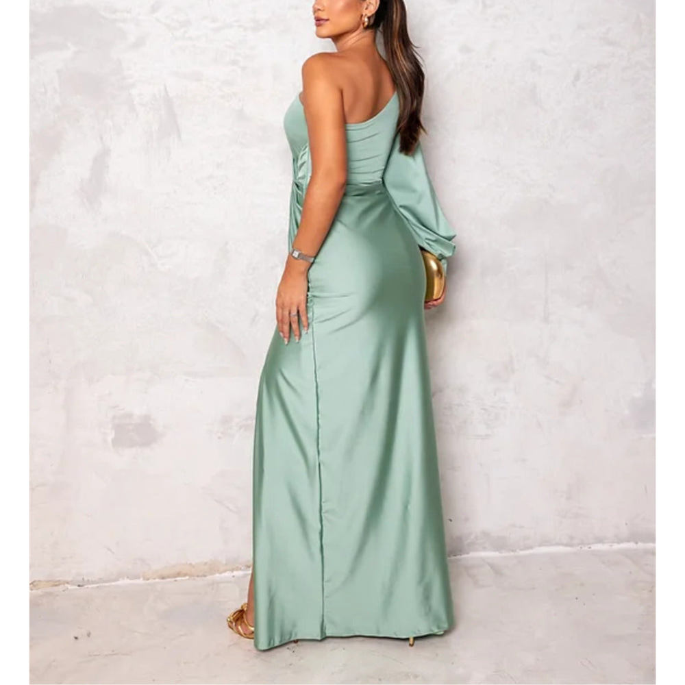 Evening Dress for Women One Shoulder Asymmetrical Tailored Formal