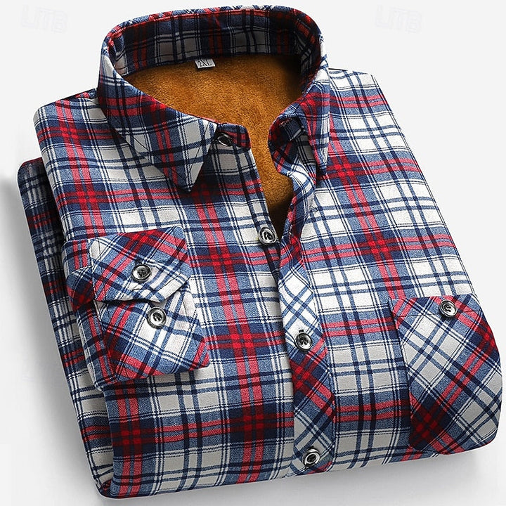 Foster Warm Checked Shirt, view 2 - Elena Harper