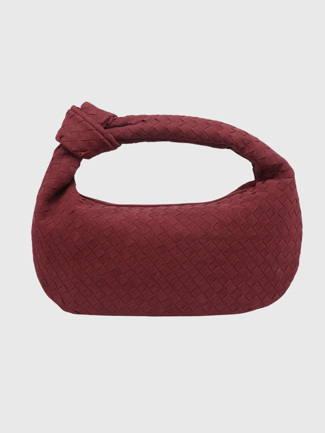 Medium Women's Braided Suede Bag – Elegant Everyday Knotted Style