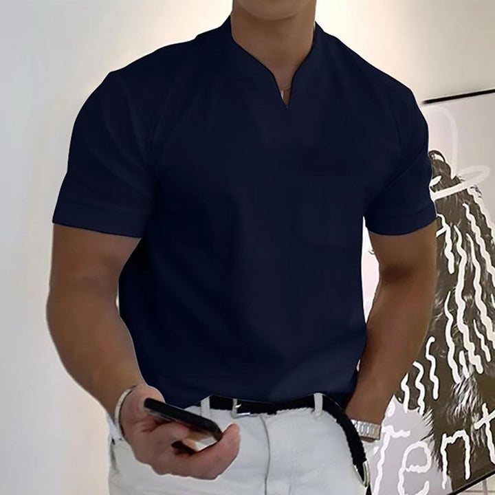 David | Modern Men's Polo Shirt with Textured Collar