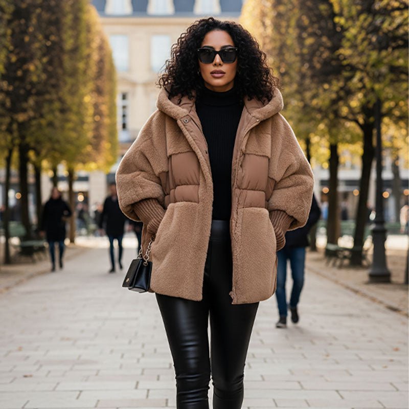 Seraphina | Oversized Puffer Jacket with Hood and Soft Faux Fur Insulation