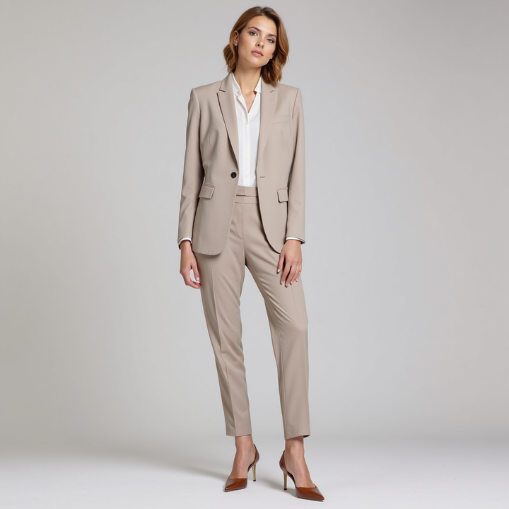 Complete tailored blazer and pants with a fitted cut